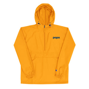 Papa embroidered Champion packable jacket