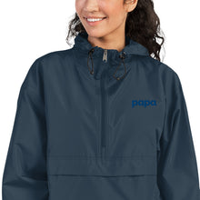Load image into Gallery viewer, Papa embroidered Champion packable jacket