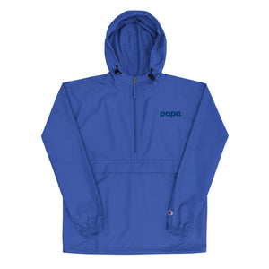 Papa embroidered Champion packable jacket