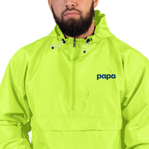 Papa embroidered Champion packable jacket