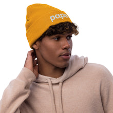 Load image into Gallery viewer, Papa ribbed knit beanie