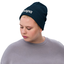 Load image into Gallery viewer, Papa ribbed knit beanie