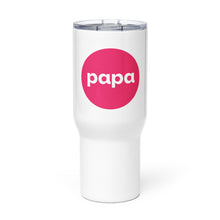 Load image into Gallery viewer, Papa travel mug with a handle-Pink