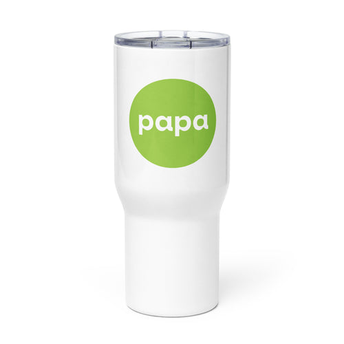 Papa travel mug with a handle-Green