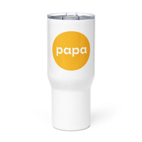 Papa travel mug with a handle-Orange