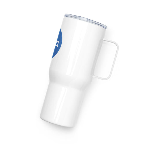 Papa travel mug with a handle-Blue