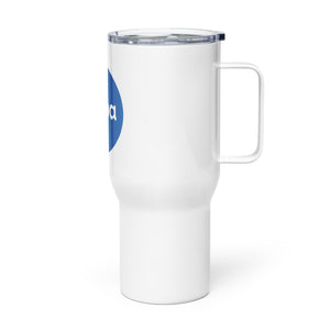 Papa travel mug with a handle-Blue