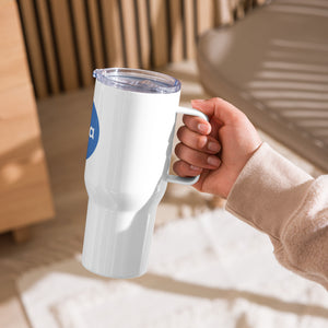 Papa travel mug with a handle-Blue