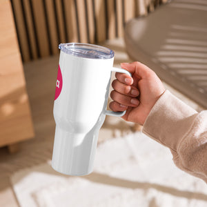 Papa travel mug with a handle-Pink