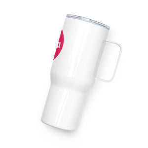 Papa travel mug with a handle-Pink