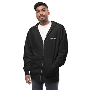 Papa unisex fleece zip up hoodie