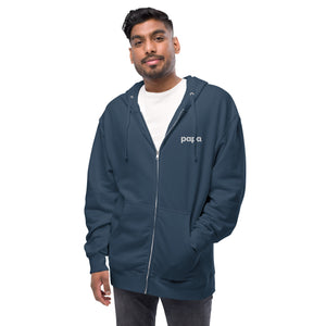 Papa unisex fleece zip up hoodie