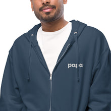 Load image into Gallery viewer, Papa unisex fleece zip up hoodie