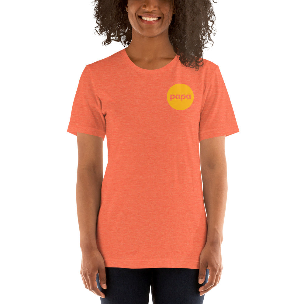 Logo-T Circle on Heathered Orange-Unisex