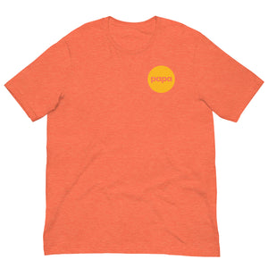 Logo-T Circle on Heathered Orange-Unisex