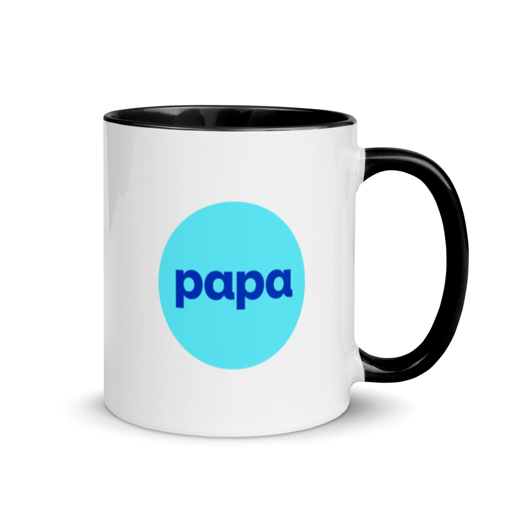 Papa mug with color inside