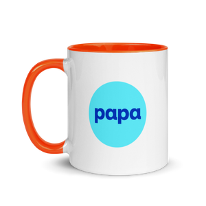 Papa mug with color inside