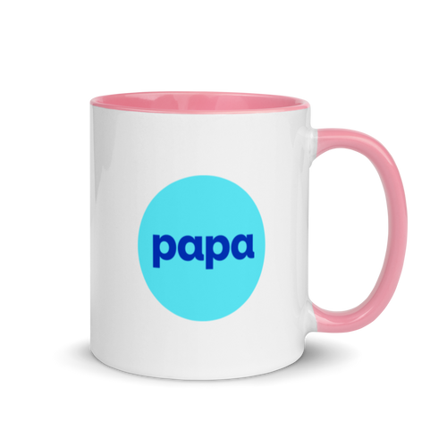 Papa mug with color inside